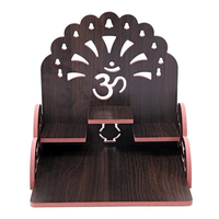 Vente en gros de temple hindou indien Pooja Mandir en bois de conception traditionnelle fixé au mur pour la maison pour la célébration de Diwali