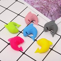 Marqueurs de verres en silicone de qualité alimentaire, design requin mignon, écologiques, accessoires de bar, couleurs modernes personnalisables, usage promotionnel