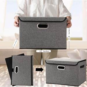 Cajas de Almacenamiento Plegables de Tela de Alta Calidad con Tapa para Guardar Ropa, Juguetes y Vestidos - Product Image 4