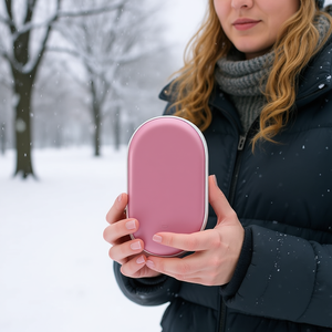 Portable Rechargeable Hand Warmer Power Bank 5000Mah Rose Gold For Outdoor Use - Product Image 2