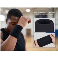 Bandeaux absorbants la transpiration, respirants et protecteurs, bandeaux en tissu éponge pour le poignet, bandeaux de sport pour le poignet