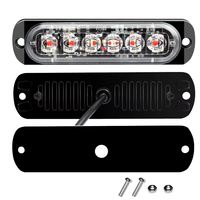 6 LED Not blitz Warn licht leiste LKW Auto Leuchtfeuer Lampe mit Bernstein Rot Blau Weiß Ampel Neuer Zustand