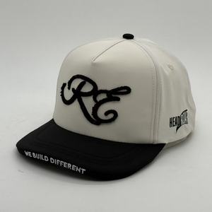 Gorra de Béisbol Unisex con Bordado Chenille en Contraste de Color, Estilo Hip Hop Vintage Deportivo, 100% Poliéster, Visera Plana - Product Image 1