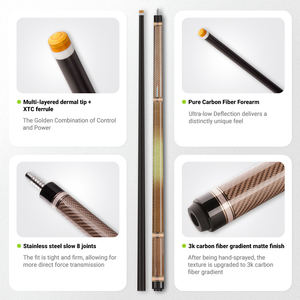 Vente directe usine 2026 – Queue de billard en fibre de carbone 1/<span class=keywords><strong>2</strong></span> <span class=keywords><strong>split</strong></span> 11,8/12,5 mm 18-20 oz à prix abordable - Product Image 4