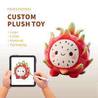 Peluche Dragon Fruit Apple en coton PP, personnalisable, matériau doux, design coussin pendentif, logo d'entreprise, mascotte TOBTOYS