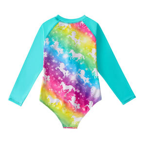 ชุดว่ายน้ำชิ้นเดียวแขนยาวสำหรับเด็กผู้หญิงชุดว่ายน้ำป้องกันรังสียูวีชุดว่ายน้ำป้องกันผดผื่นชุดว่ายน้ำรีไซเคิลสำหรับเด็ก - Product Image 2