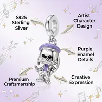 Bracelet-collier avec pendentif Mignon le Winnie l'Ourson, en argent S925 plaqué or, zircon, certifié NGDTC, de la collection de bijoux Disney
