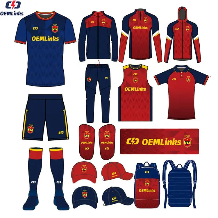 Service personnalisé OEM kit de vêtements de football respirant maillots de football personnalisés t-shirt de football uniforme maillot de football sublimé