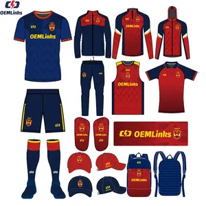 Benutzer definierte OEM-Service Atmungsaktive Fußball bekleidung Kit benutzer definierte Fußball trikots Fußball T-Shirt Uniform sublimiertes Fußball trikot