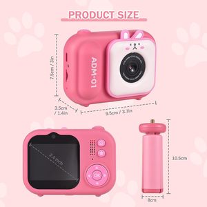 กล้องเด็กสีชมพู S11 พร้อมขาตั้งกล้องแบบพกพา กล้องถ่ายรูปวิดีโอขนาดเล็ก 48MP HD สำหรับเด็กวัยหัดเดิน ของเล่นสำหรับเดินทางท่องเที่ยวกลางแจ้ง ของขวัญ - Product Image 5