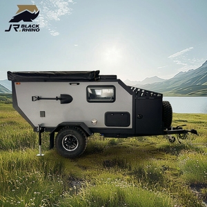 <span class=keywords><strong>Caravane</strong></span> <span class=keywords><strong>hybride</strong></span> tout-terrain <span class=keywords><strong>avec</strong></span> toit relevable, camping-car <span class=keywords><strong>avec</strong></span> beaucoup de rangement, petite maison sur une remorque - Product Image 1