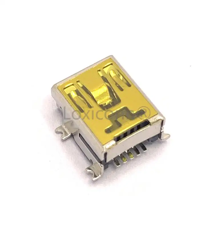 IN STOCK Mini Usb Connector Female 5Pin SMT Mini USB Type B Socket Connector for PCB solder