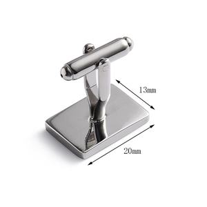 Mancuernillas y Pasadores de Corbata de Metal Cuadrados de Alta Calidad con Logotipo Grabado Personalizado - Product Image 2