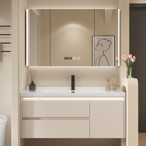 Thermal curved integrated basin washbasin smart bathroom cabinet combination washbasin washbasin - Product Image 4
