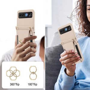 Funda Multifuncional a Prueba de Golpes para Teléfono Móvil Plegable Clásico, Compatible con Samsung Galaxy <span class=keywords><strong>Z</strong></span> Flip 3/<span class=keywords><strong>4</strong></span>/5/6 y <span class=keywords><strong>Moto</strong></span> Razr 40/50 Ultra - Product Image 5