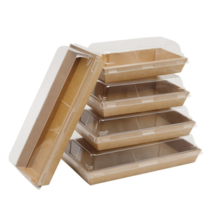 Wholesale takeaway food packaging container paper roast chicken box disposable food storage takeout container