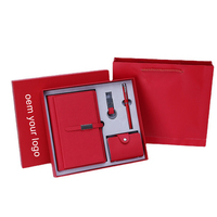 Cuaderno de Cuero PU Personalizado, Set de Regalo Corporativo, Diario A5, Artículos de Regalo Empresariales de Lujo al por Mayor, Cuaderno con Bolígrafo