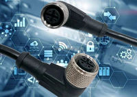 Câble de remorquage M12 connecteur femelle coudé à 4 broches câble d'aviation étanche