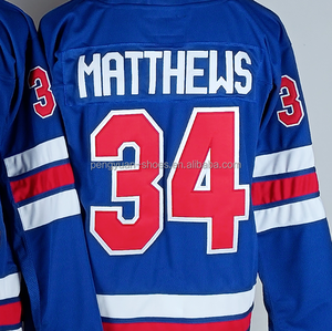 准备发货 美国曲棍球队 Auston Matthews Royal 2026 主场最佳品质缝制球衣 - Product Image 1