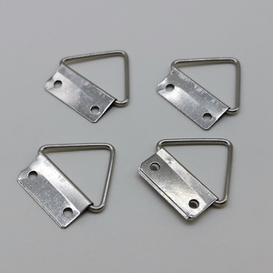Stainless Steel Triangular Slip Hooks Two Hole <b>Large</b> Size For Picture <b>Frame</b> Hanging Hardware - Product Image 1