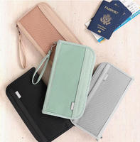Sac Organisateur de Documents de Voyage avec Fermeture Éclair, Pochette de Rangement pour Passeport, Cartes et Billets, Résistant à l'Eau, Sangle de Poignet, Logo Personnalisé OEM