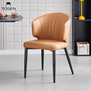 Chaise <span class=keywords><strong>de</strong></span> négociation d'hôtel haut <span class=keywords><strong>de</strong></span> gamme en tissu doux, style minimaliste italien, avec dossier, pour <span class=keywords><strong>restaurant</strong></span> et salle à manger - Product Image 1