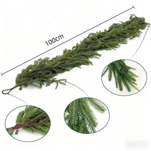 Guirlande de sapin artificiel Jinxinda 100 cm, décoration de Noël en plastique pour mur, porte ou couronne suspendue - Product Image 1