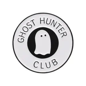 Unique Ghost Hunter Club Enamel Pins Lapel Badge Wholesale Hat Backpack Clothes Pins Jewelry Gift for Friends