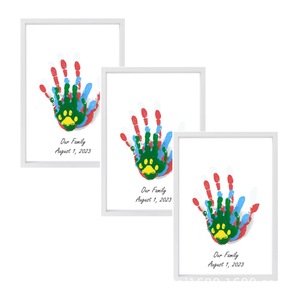 Cadre photo moderne simple et transfrontalier pour <span class=keywords><strong>Amazon</strong></span> DIY cadeau commémoratif maison de famille A5/A4/bébé main et <span class=keywords><strong>empreinte</strong></span> ensemble de cadres photo à quatre fentes - Product Image 3