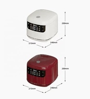 Mini-cuiseur à riz électrique 2L pour la maison, affichage numérique LED, revêtement antiadhésif, contrôle tactile, tasse doseuse en plastique