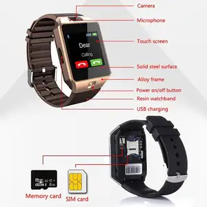 Montre connectée avec appareil photo, 2022 authentique, générique, DZ09, t500plus, w34, t500, w26, m26, v8, dz 09, carte sim