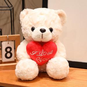 Peluche Ourson Mignon avec Fleur Rose, Cadeau Saint-Valentin pour Fille, Rembourrage Coton PP, Chapeau Transformable, Jouets en Peluche - Product Image 3