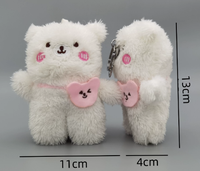 Mignon ours en peluche poupée porte-clés en peluche ours sac à dos pendentif poupée Couple enfants cadeau