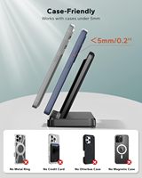 Support de chargeur sans fil 3 en 1 Regent avec charge rapide 15W pour les modèles de montres S25 Ultra/S24/S23/Z Fold/8/7/6/5