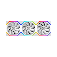 Ventilador de PC Jungle Leopard de 120mm ARGB para Gabinete, Material Plástico para Disipador de Calor, Rodamiento Fluido, 68.5CFM, 4 Pines PWM, Negro y Blanco