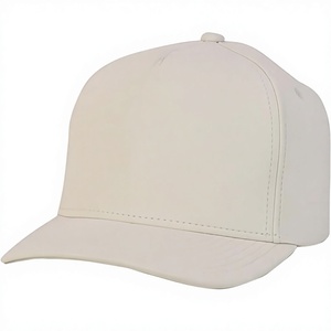 Custom High Quality Black Faux Leather Baseball <b>Cap</b> Luxury Unstructured 5 Panel Curved Brim Strapback Leather <b>Hat</b> - Product Image 1