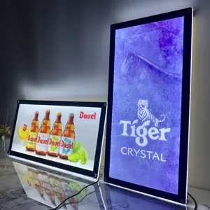 Venda quente Super Slim Luminous Lightbox A3 A4 Cristal Levou Caixa De Luz Para Negócios Empresa Publicidade Display