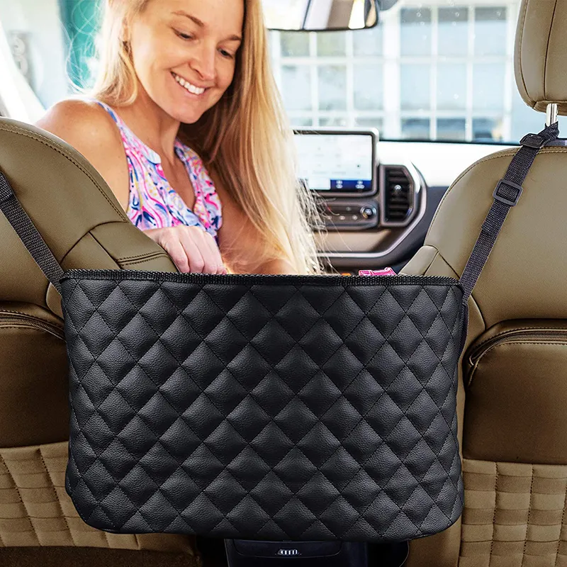 Large Capacity Car Bag carnet bag Purse Holder For Cars Net Bag Net Pocket For Front Seat Car Handbag Holder