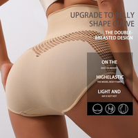 IBGUH, bragas de cintura alta con Control de barriga para mujer, ropa interior transpirable hueca suave y cómoda, logotipo personalizado, teñido liso para todos los días