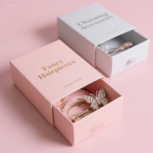 Packaging Labels Scatole Personalizzate Biodegradable <b>Cardboard</b> Boxes Hairpin Fancy Hair Clips Hair Accessories Drawer Paper Box - Product Image 1