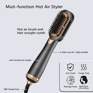 Nuevo cepillo de aire caliente Styler secador de pelo un paso alisador de pelo profesional cepillo eléctrico de pelo - Product Image 2