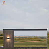Maison miniature panoramique européenne préfabriquée modulaire en structure acier personnalisable pour appartement, villa, complexe hôtelier, hôtel