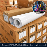 Rouleau de vinyle auto-adhésif PVC monomère blanc brillant mat, avec technologie Air Release, amovible, imprimable, compatible éco-solvant et UV, résistant à l'eau pour signalétique