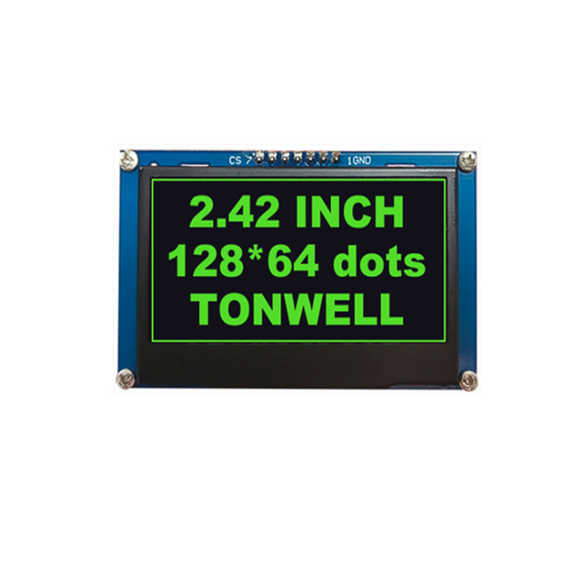 2.42" OLED Panel: 128*64 Resolution, SSD1309 Controller, I2C Communication, 7-Pin Interface