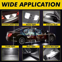 Goldene Festoon C5W LED Autolampen Eloxiertes Aluminium 31mm 36mm 39mm 41mm Auto Innenraum Deckenleuchte Türleselampe