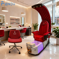 Meubles et équipements professionnels pour salon de manucure, fauteuil de pédicure moderne avec massage électrique inclinable