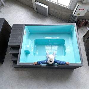 โครงสร้างสระว่ายน้ำไฟเบอร์กลาสแบบตั้งพื้นพร้อมปั๊มสระว่ายน้ำ หนา 8 มม. รับประกัน 10 ปี สำหรับสระดำน้ำ - Product Image 4