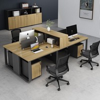 Ensemble de bureau et chaise de direction moderne pour usage commercial avec poste de travail modulaire à cloisons
