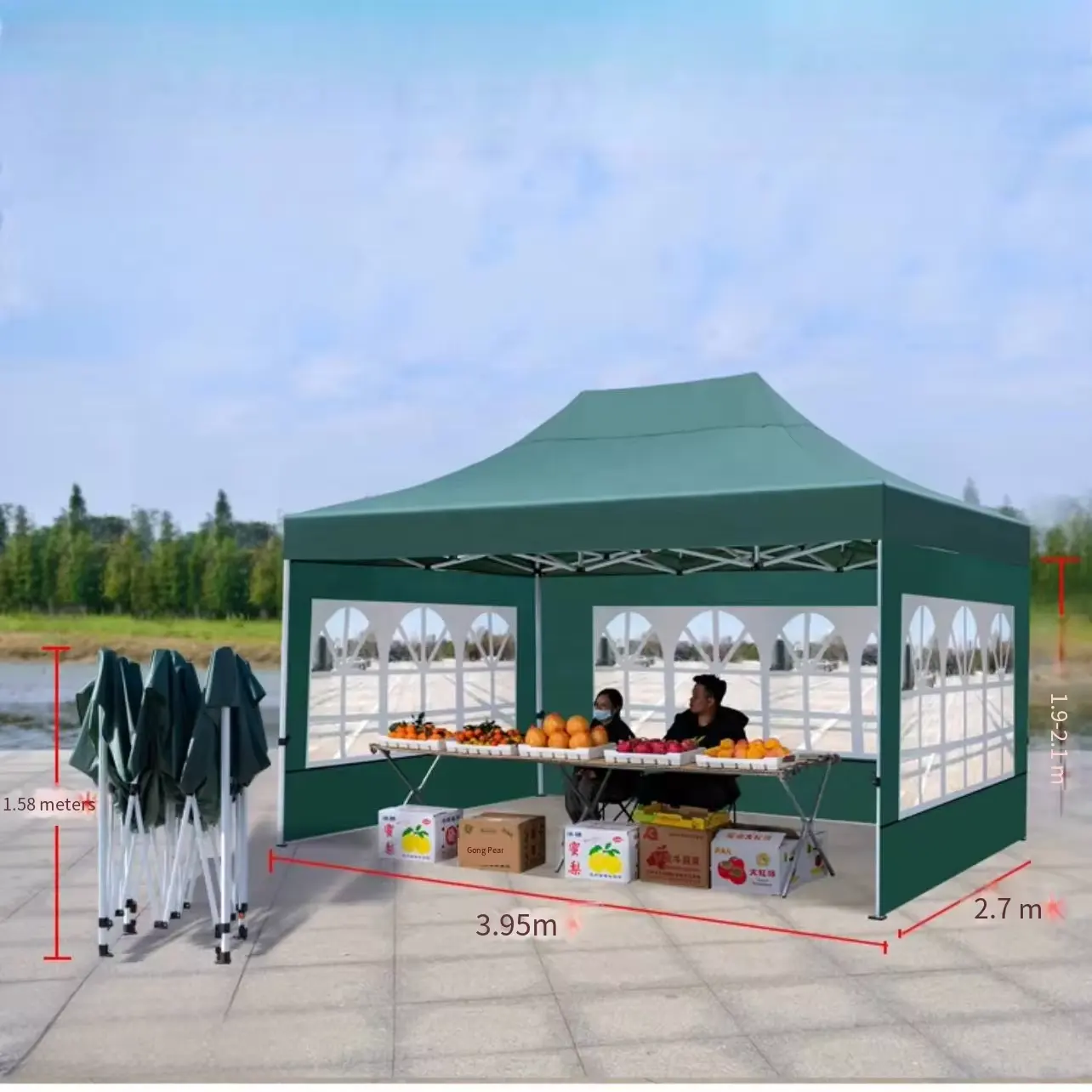 Wholesale Price Custom Hexagonal diamond frame Pop up Tent 10x10 Outdoor Tent Promotion Advertising Trade Show Business Tent