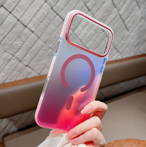 Funda Magnética Transparente Degradada de Lujo y Alta Calidad para iPhone 17 Air, Diseño Naranja para iPhone 17 Pro Max - Product Image 2